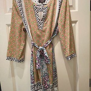 Hale Bob Anuja Crepe De Chine Dress-Ivory L